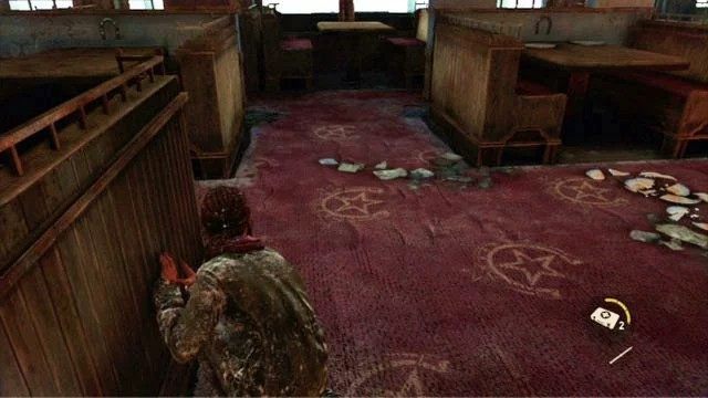 Getting close to the enemy is not a difficult task, although you need to watch out for broken utensils scattered on the floor - The Last of Us: David - how to defeat him? - FAQ - The Last of Us Guide