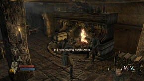 The bartender, Barliman Butterbur, is standing on the left, behind the bar - Bree - Chapter 1 - The Lord of the Rings: War in the North - Game Guide and Walkthrough