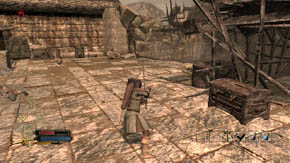 The last enemies are two warriors who will come through the abovementioned gate - Battlements - Chapter 1 - The Lord of the Rings: War in the North - Game Guide and Walkthrough