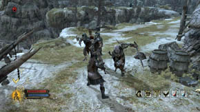 You will find several chests and barrels, and also a heap of items inside - The High Moors - Chapter 3 - The Lord of the Rings: War in the North - Game Guide and Walkthrough