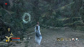 Inside you'll find five barrels, a vein of gold on the right, a mushroom on the left and a chest you should search - The High Moors - Chapter 3 - The Lord of the Rings: War in the North - Game Guide and Walkthrough