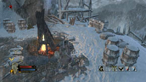 Just on the left there will be a patrol consisting of several warriors (including two heavy-armored) and archers - Alpine Pass - Chapter 4 - The Lord of the Rings: War in the North - Game Guide and Walkthrough