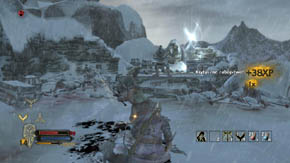 Defeat a heavy warrior and an archer and then turn right - Alpine Pass - Chapter 4 - The Lord of the Rings: War in the North - Game Guide and Walkthrough