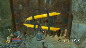 You will find a chest to the left of the glowing portal, and right next to it, on the left in the wall - [SECRET 1/2 for Eradan] - Mountain's Interior - Chapter 4 - The Lord of the Rings: War in the North - Game Guide and Walkthrough