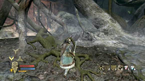 All you need to do to free the wizard is to press the use/inspect button - Heart of the Web - Chapter 5 - The Lord of the Rings: War in the North - Game Guide and Walkthrough