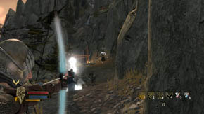 Visit a small cave on the right as well - The Grey Mountains - p. 1 - Chapter 6 - The Lord of the Rings: War in the North - Game Guide and Walkthrough