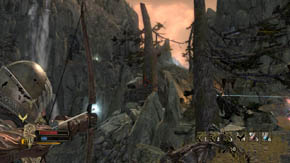 Try to lure enemies who fight hand-to-hand, so that those attacking from a distance won't be able to shoot at you - The Grey Mountains - p. 1 - Chapter 6 - The Lord of the Rings: War in the North - Game Guide and Walkthrough