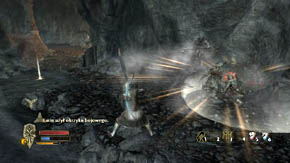 Before you do it search the cave on the right - The Grey Mountains - p. 1 - Chapter 6 - The Lord of the Rings: War in the North - Game Guide and Walkthrough