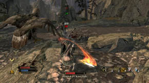 When the Captains health is reduced by half he'll summon more allies and the fight will get a lot more difficult - The Grey Mountains - p. 2 - Chapter 6 - The Lord of the Rings: War in the North - Game Guide and Walkthrough