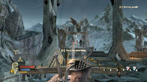 In a moment you will hear an announcement about the towers that will appear on the left - Nordinbad - Chapter 7 - The Lord of the Rings: War in the North - Game Guide and Walkthrough