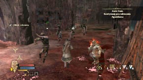 Run following the only path destroying barrels and crates on the way, and you will get to a lever glowing in yellow - Carn Dum - Chapter 8 - The Lord of the Rings: War in the North - Game Guide and Walkthrough