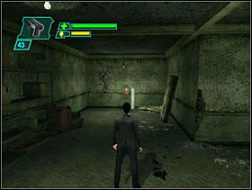 If they run away we stand up and shoot to a bottle with a gas (screen 1) - Matrix Path of Neo: Deja Vu Its a trap - Matrix Path of Neo: Walkthrough - The Matrix: Path of Neo Game Guide & Walkthrough