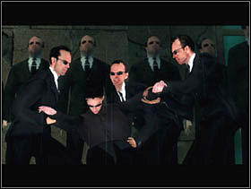 We begin the battle on the street - Matrix Path of Neo: Mr. Anderson, Welcome Back - Matrix Path of Neo: Walkthrough - The Matrix: Path of Neo Game Guide & Walkthrough
