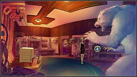 Go outside the dining room and take the baking pan with the remnants of chocolate from a counter at which a robot worked - Chapter four - Liz - Walkthrough - The Next Big Thing - Game Guide and Walkthrough