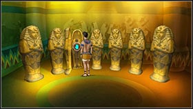 Then go to the right (to the end) and go through the door between columns on the right - Chapter three - Dan - Walkthrough - The Next Big Thing - Game Guide and Walkthrough