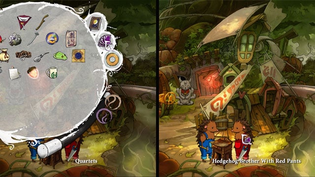 When you learn how to play quartet (old magician will teach you that) you will be able to play with Mousewood citizen's - for fun - Card game Quartet - Game elements - The Night of the Rabbit - Game Guide and Walkthrough