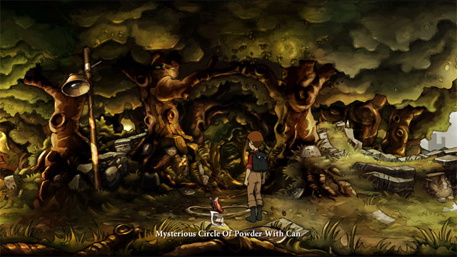 Next use matchbook on mysterious circle - A summer day - Walkthrough - The Night of the Rabbit - Game Guide and Walkthrough