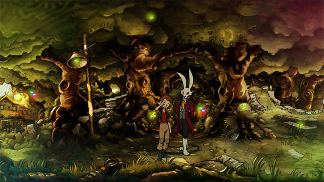 Hi asks you few questions - answer as you want - A summer day - Walkthrough - The Night of the Rabbit - Game Guide and Walkthrough