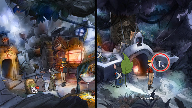 In town center look at sign next to mousses - Cards - Collector - The Night of the Rabbit - Game Guide and Walkthrough