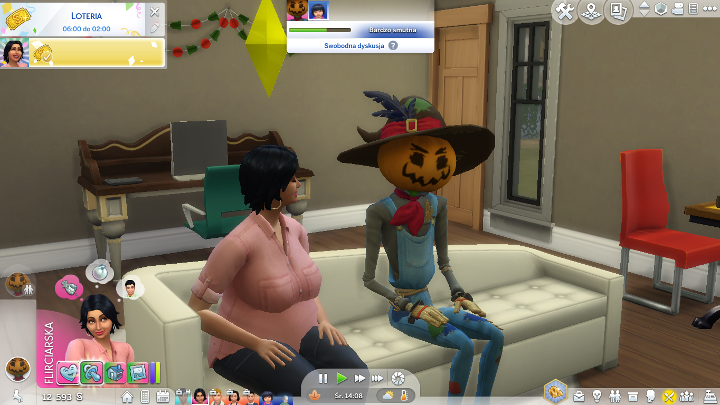 In addition, Patchy the Strawman sometimes leaves its tree and starts exploring the area - probably it will enter your house and start watching TV, for example - The Sims 4 Seasons: Invigorate a scarecrow - how to, adventages - The Sims 4: Seasons - Sims 4 Guide