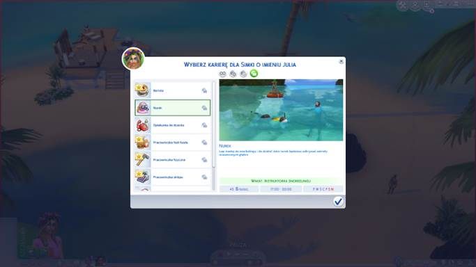 In this job, you will spend a lot of time next to a diving buoy. - The Sims 4 Island Living: New part-time jobs - diver, lifeguard, fisherman - The Sims 4: Island Living - Sims 4 Guide