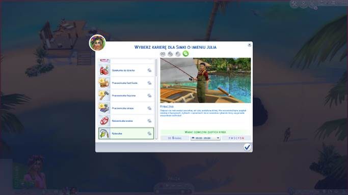 Fisherman can work in very early or very late hours, which allows you to combine two jobs. - The Sims 4 Island Living: New part-time jobs - diver, lifeguard, fisherman - The Sims 4: Island Living - Sims 4 Guide