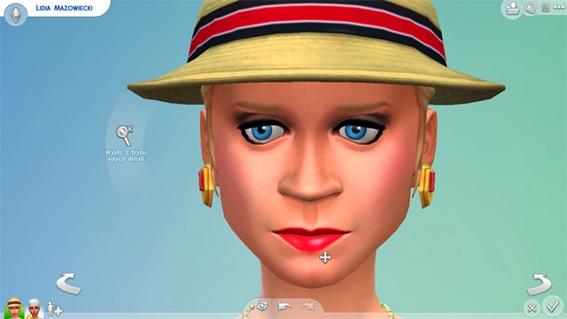 There is an icon on the left side of the head - The Sims 4: Appearance - body shape, face, hats, make-up - Creating a Sim - Sims 4 Guide