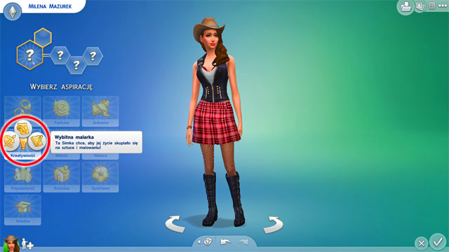 You have access to, as many as, three options: painting - Painter Extraordinaire, music - Musical Genius and writing - Bestselling Author - The Sims 4: Aspirations - list, deviance, fortune, food, love, nature, family - Creating a Sim - Sims 4 Guide