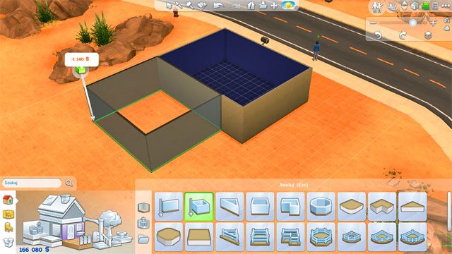 The next tool allows you to raise rectangular or square walls, which make up a base for a new room - The Sims 4: Stages of building a house - The house - Sims 4 Guide