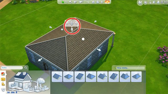 You can also change its height, using the middle arrow - The Sims 4: Stages of building a house - The house - Sims 4 Guide