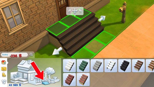 Note that implementing foundation necessitates creating stairs to every entrance, as the floor level has been raised - The Sims 4: Expanding a house - The house - Sims 4 Guide
