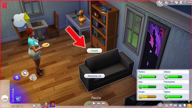 To control a Sim, you need to left-click a specific spot, which opens the menu of the available interactions - The Sims 4: Movement - Sims life - Sims 4 Guide