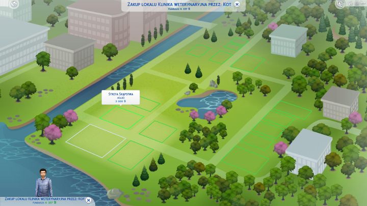 You now have to pick the world and an available plot of land - The Sims 4 Cats & Dogs: Vet clinic - how to start? - Sims 4: Cats & Dogs - Sims 4 Guide