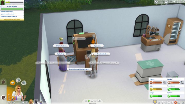 If, on the Exam table, you have failed to recognize any symptoms, take the pet to the Surgery station - The Sims 4 Cats & Dogs: Vet clinic - how to start? - Sims 4: Cats & Dogs - Sims 4 Guide