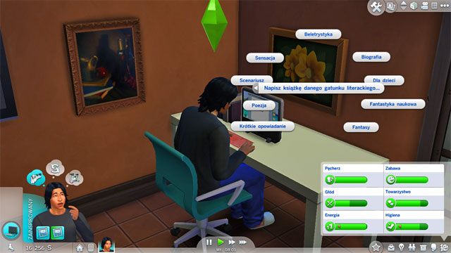 Its one of the creative skills which may provide you the main income - The Sims 4: Writing - tips - Skills - Sims 4 Guide
