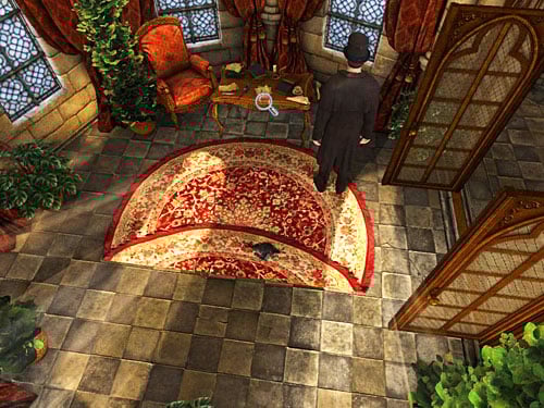 Look at the fallen ink pot - Discover the Priests Secret | The Murder in Diocese of Knightsbridge - The Murder in Diocese of Knightsbridge - The Testament of Sherlock Holmes Game Guide