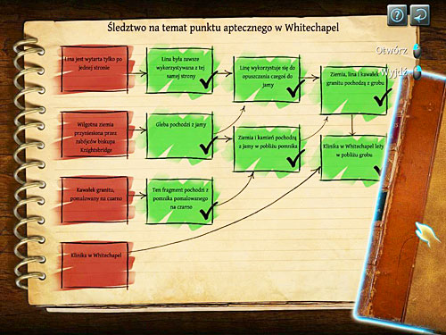 After a well done deduction (boxes with a choice becomes green), glance to the book on the right - Second Deduction Board | The Murder in Diocese of Knightsbridge - The Murder in Diocese of Knightsbridge - The Testament of Sherlock Holmes Game Guide