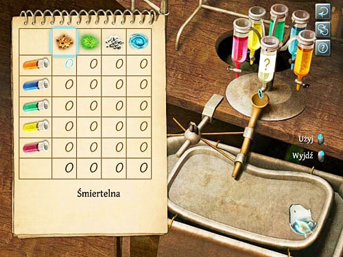 Click on the bottles neck (or test-tubes tap with the question mark) and Holmes will pour the remaining fluid from the broken vial to the test-tube - Examine the Poison | The Murder in Diocese of Knightsbridge - The Murder in Diocese of Knightsbridge - The Testament of Sherlock Holmes Game Guide