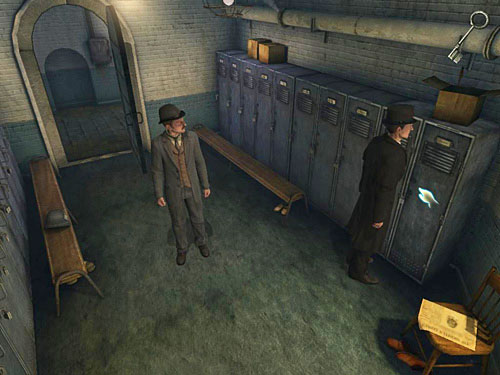 Brightons locker is a first from the right, in the row on the right - Help Brighton | Escape From Westgate Prison - Escape From Westgate Prison - The Testament of Sherlock Holmes Game Guide