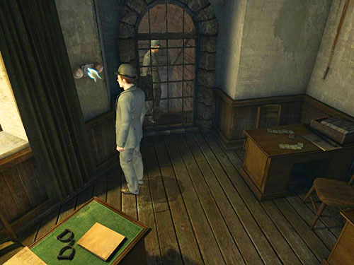 Try to put a doorbell on the right from door and youll see that the device isnt working - Launch the Alarm | Escape From Westgate Prison - Escape From Westgate Prison - The Testament of Sherlock Holmes Game Guide