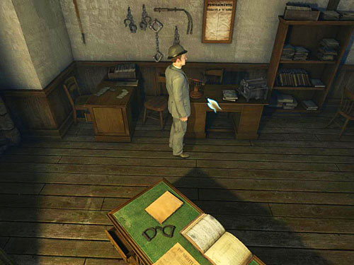 So pick up keys from the desk at which Sullivan was sitting - Launch the Alarm | Escape From Westgate Prison - Escape From Westgate Prison - The Testament of Sherlock Holmes Game Guide