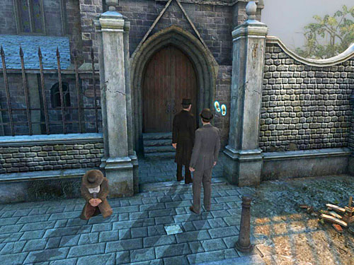Leave hospital and head to a cemetery (on the opposite side of street) - Verify Collected Evidences on a Cemetery | Slaughter in Whitechapel - Slaughter in Whitechapel - The Testament of Sherlock Holmes Game Guide