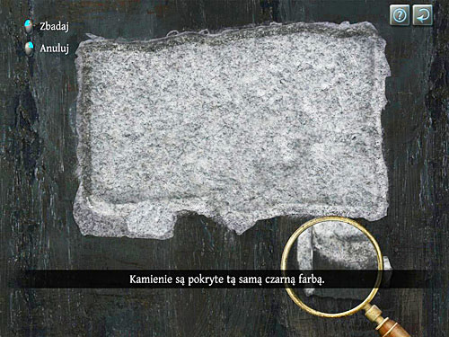 This time you have to compare a piece of granite, you found in a diocese nearby the footprint - Verify Collected Evidences on a Cemetery | Slaughter in Whitechapel - Slaughter in Whitechapel - The Testament of Sherlock Holmes Game Guide