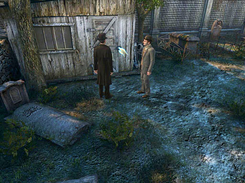 Leave this building and go on cemetery again - Search the Shed | Slaughter in Whitechapel - Slaughter in Whitechapel - The Testament of Sherlock Holmes Game Guide