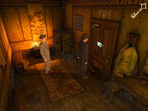 Go to the end of den and open closed door with chinese signs - Get to the Closed Room | Slaughter in Whitechapel - Slaughter in Whitechapel - The Testament of Sherlock Holmes Game Guide