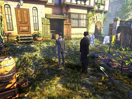Steal also rake from vegetable garden - Find Stolen Laundry | Robbery in Kensington Gardens - Robbery in Kensington Gardens - The Testament of Sherlock Holmes Game Guide