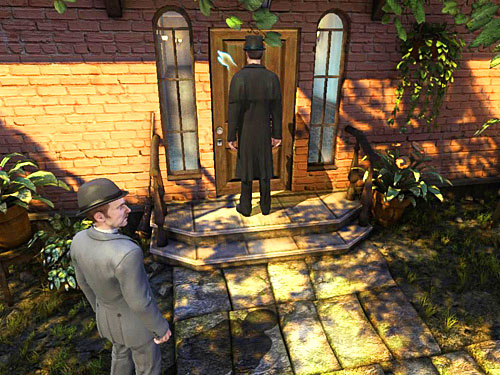 Leave a garden and knock at the front door to inform a housemaid that youve found a laundry - Find Stolen Laundry | Robbery in Kensington Gardens - Robbery in Kensington Gardens - The Testament of Sherlock Holmes Game Guide