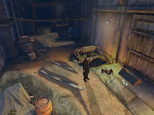 In this way youll drop a platform down - Get to the Building and Leave It Using Other Way | Accident at Stinging Street - Accident at Stinging Street - The Testament of Sherlock Holmes Game Guide