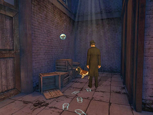 Go on the right side of gate and look carefully at a wall - Get to the Building and Leave It Using Other Way | Accident at Stinging Street - Accident at Stinging Street - The Testament of Sherlock Holmes Game Guide