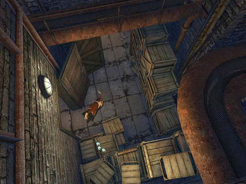 Climb by them on a thick pipe above - Go to the Factory Site and Find Henry | Accident at Stinging Street - Accident at Stinging Street - The Testament of Sherlock Holmes Game Guide